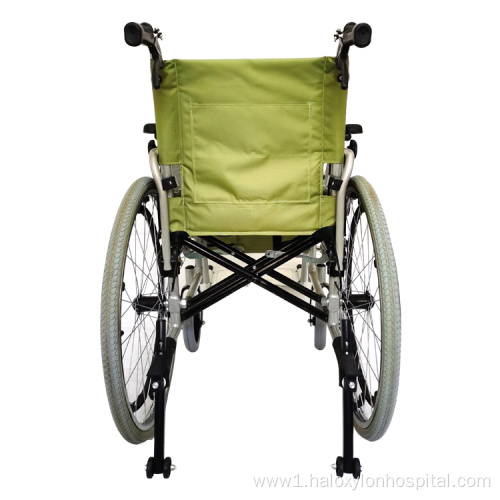 Cheap safety and durable green color manual wheelchairs